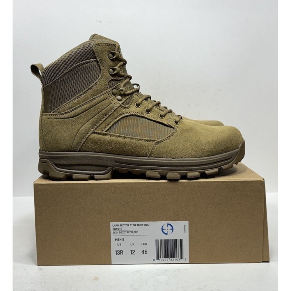 LA Police Gear Sector 6 Coyote Tactical‎ Duty Boots Men's Size 13 R
